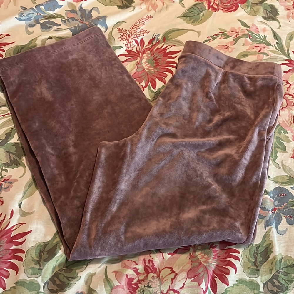 J JILL Size Large Pure Jill Velvet Jogger Lounge Pant Pull-On Stretchy $119 NEW